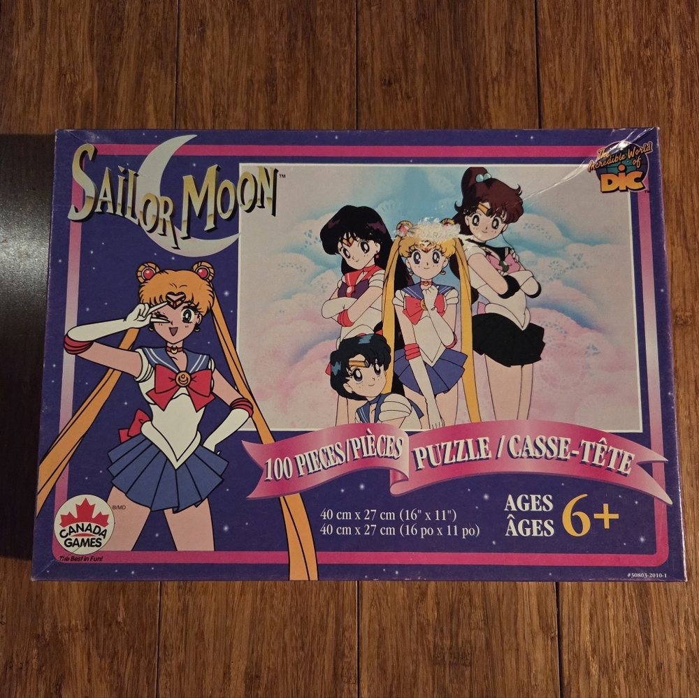 Vintage 1996 Sailor Moon 100 Piece Puzzle 16" x 11"